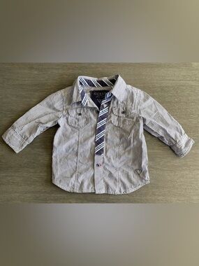 💛 Guess Casual Button Down Striped Shirt 12